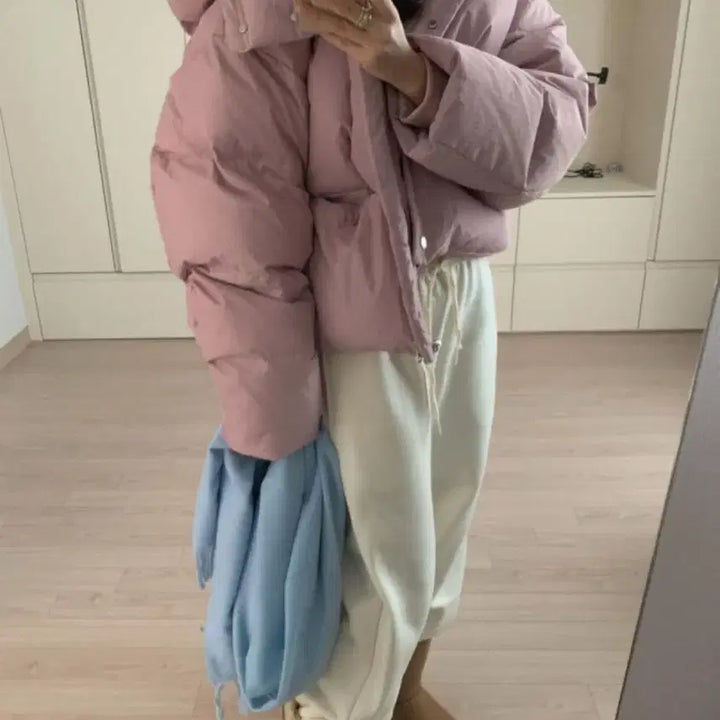 [BUNJANG] PYT Pretty Young Thing Pink Goose Down Padded Hooded Jacket / PYT 프리티영띵 후드 구스 패딩 프영띵 핑크 다운 점퍼 코트