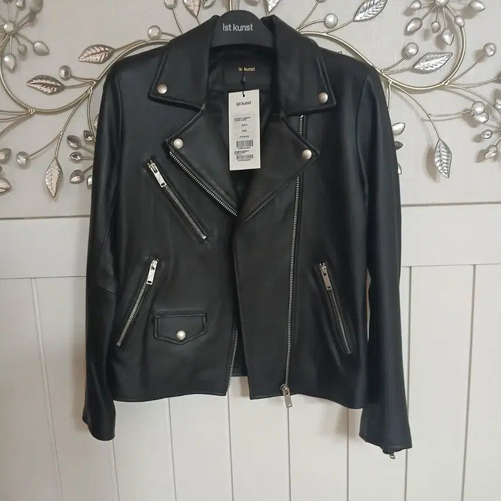 [BUNJANG] Ist Kunst Black Leather Rider Jacket / Ist Kunst 블랙 가죽 라이더 자켓