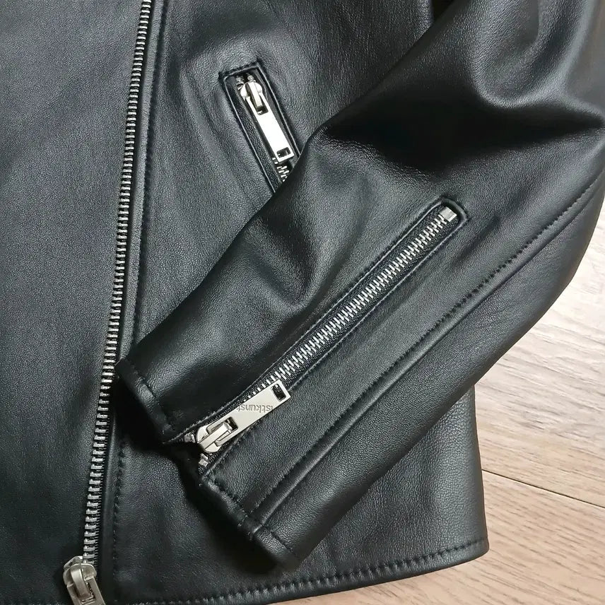 [BUNJANG] Ist Kunst Black Leather Rider Jacket / Ist Kunst 블랙 가죽 라이더 자켓