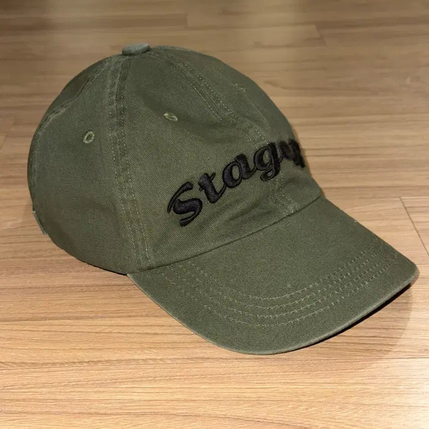 [SOLD OUT] 스테이지알 Stage.R 볼륨 로고 워싱 볼캡 카키 OS