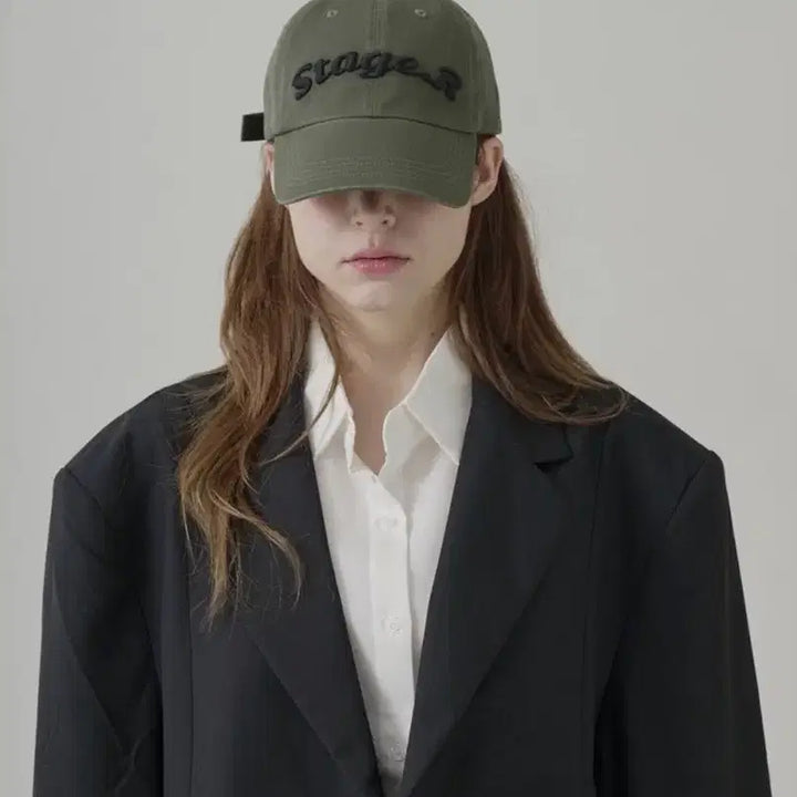 [SOLD OUT] 스테이지알 Stage.R 볼륨 로고 워싱 볼캡 카키 OS