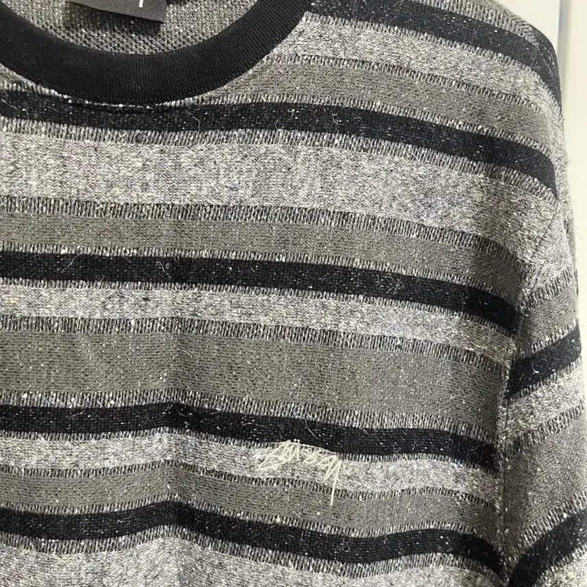 [BUNJANG] Stussy Black Gray Stripe Sleeve T-shirt M / 스투시 블랙 그레이 스트라이프 슬리브 티셔츠 M