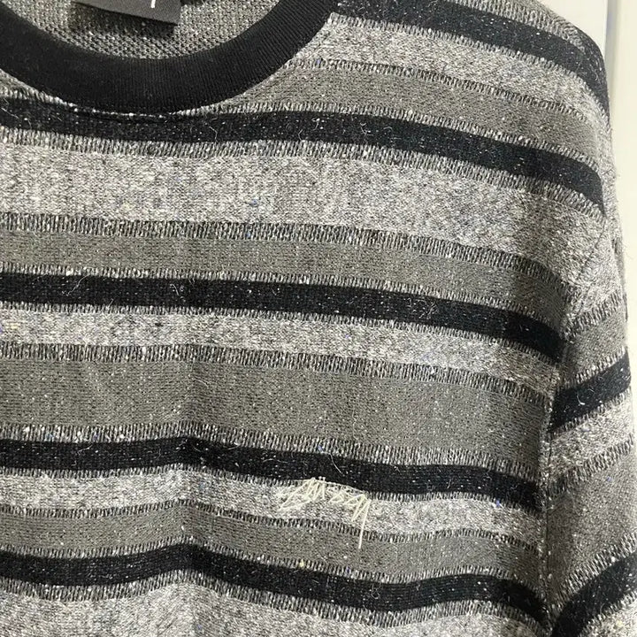 [BUNJANG] Stussy Black Gray Stripe Sleeve T-shirt M / 스투시 블랙 그레이 스트라이프 슬리브 티셔츠 M