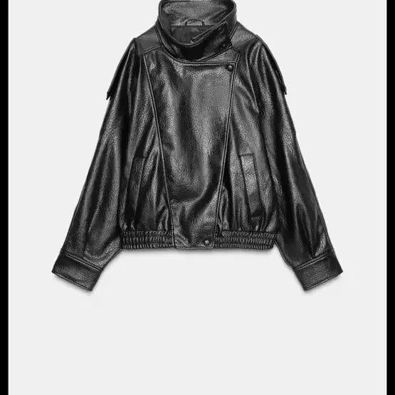 [BUNJANG] ZARA Leather Jacket / 자라 생로랑맛 레더 자켓