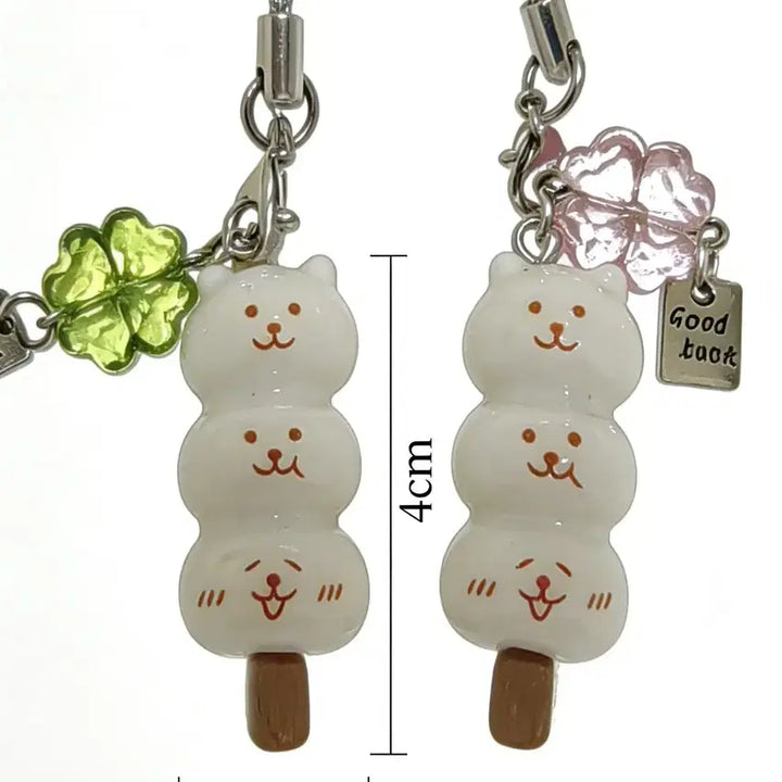 [BUNJANG] Nongdamgom Four-Leaf Clover Phone Keychain / 네잎클로버 농담곰 핸드폰키링