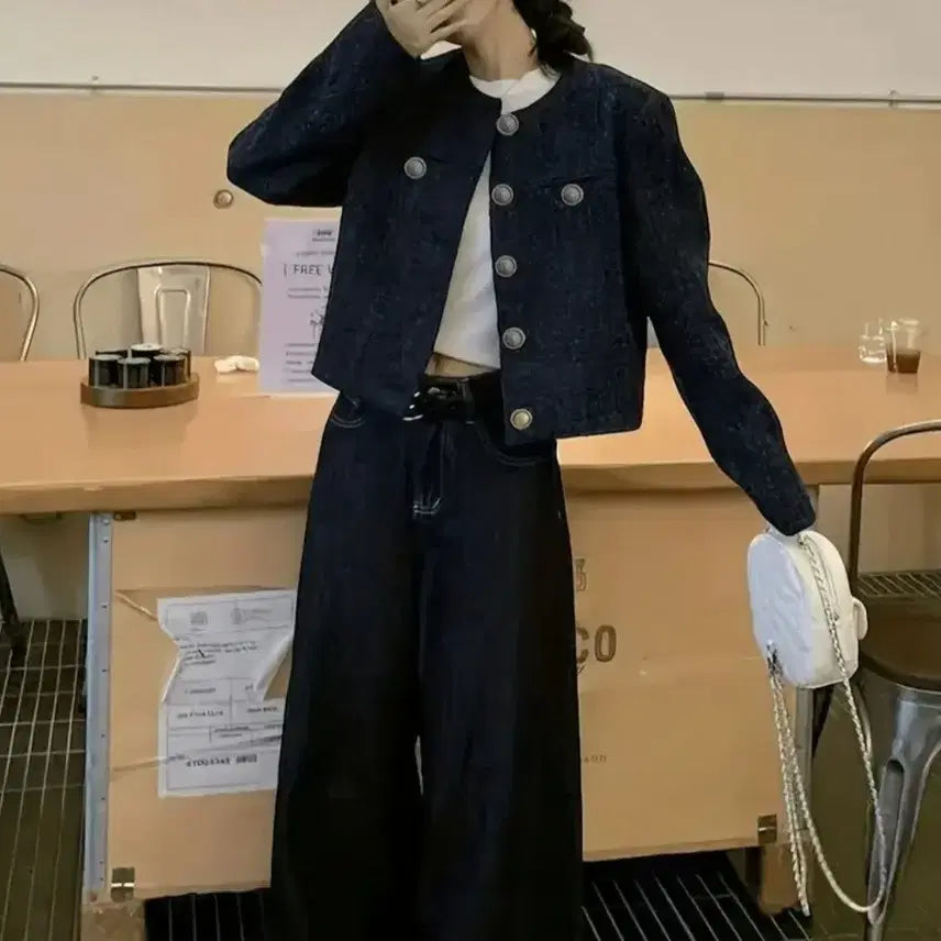 [BUNJANG] Navy Spring Jacket (Size 55) / 새옷)네이비 예쁜 자켓55