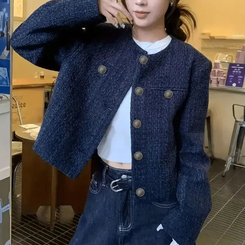 [BUNJANG] Navy Spring Jacket (Size 55) / 새옷)네이비 예쁜 자켓55