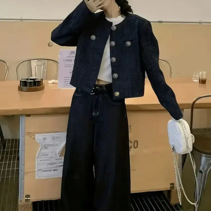 [BUNJANG] Navy Spring Jacket (Size 55) / 새옷)네이비 예쁜 자켓55