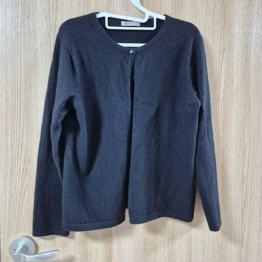 [BUNJANG] 100% Cashmere Cardigan - Black, Size L / 블랙 캐시미어 100%가디건 L사이즈