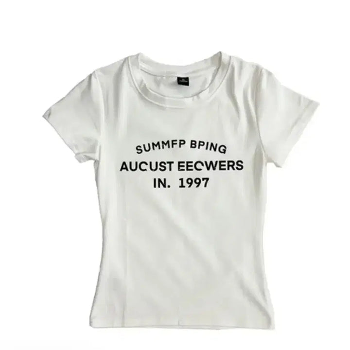 [BUNJANG] Ably 1997 Slim Short Sleeve T-shirt / 에이블리 1997 슬림 반팔티