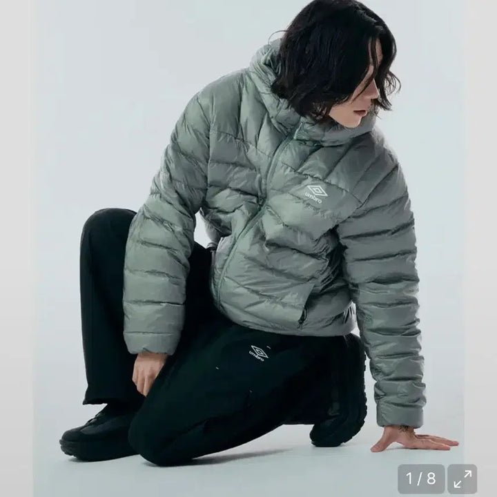[BUNJANG] Umbro Featherflex Lightweight Hooded Down Jacket / 엄브로 페더플렉스 경량 후드형 다운 자켓 카키