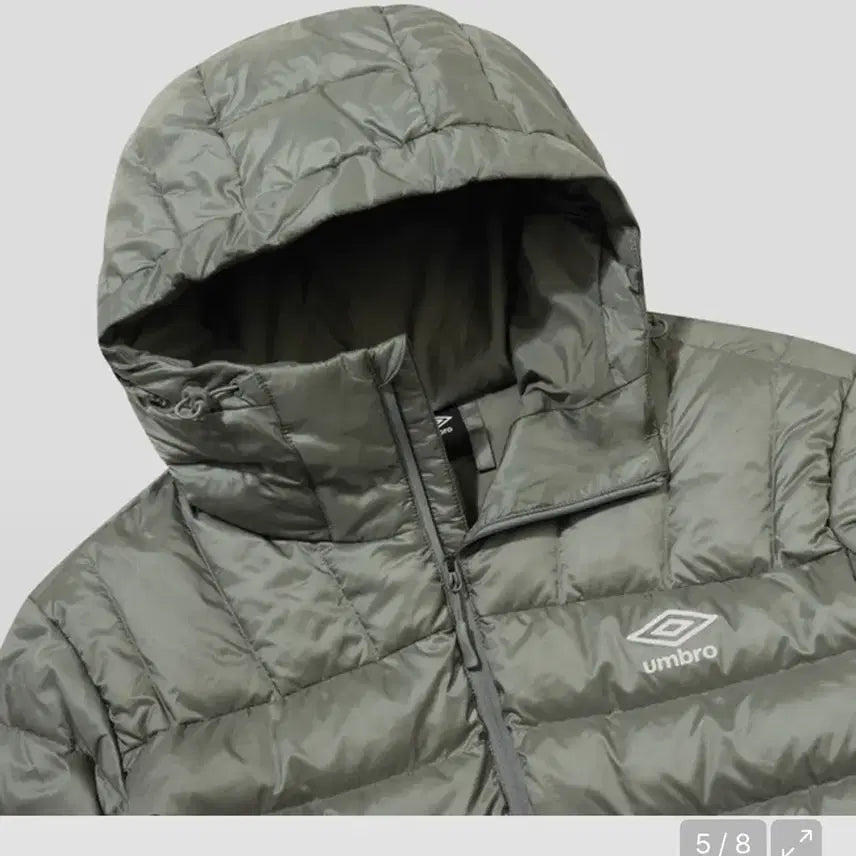 [BUNJANG] Umbro Featherflex Lightweight Hooded Down Jacket / 엄브로 페더플렉스 경량 후드형 다운 자켓 카키