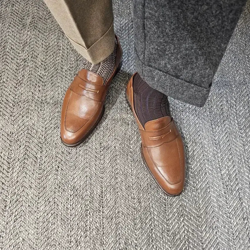 [BUNJANG] Herring Shoes James UK7.5 Leather Dress Loafers / 헤링슈 프리미엄라인 제임스Uk7.5