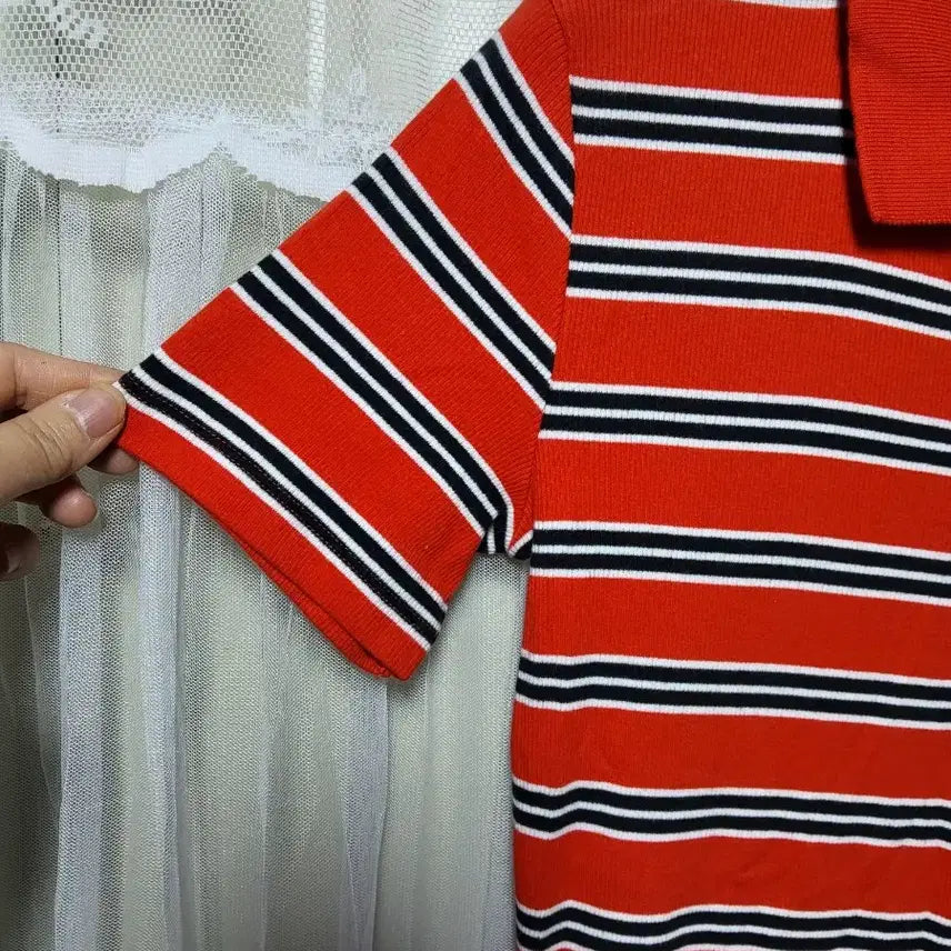 [BUNJANG] ZARA Striped Collar Midi Dress / ZARA의 스트라이프 카라 원피스