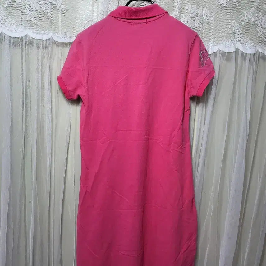 [BUNJANG] Beanpole Pink Cubic Polo Dress / 빈폴 핑크색 큐빅 폴로 원피스