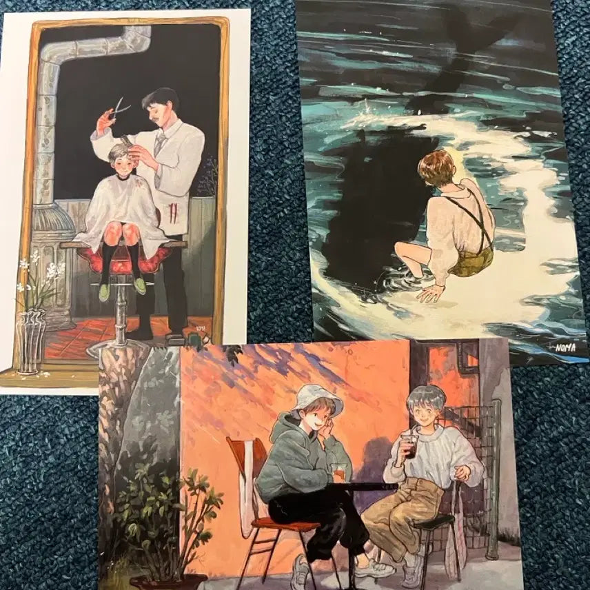 [BUNJANG] NOMA Illustration Postcard and Poster Bundle / 노마 NOMA 일러스트 엽서 포스터 일괄
