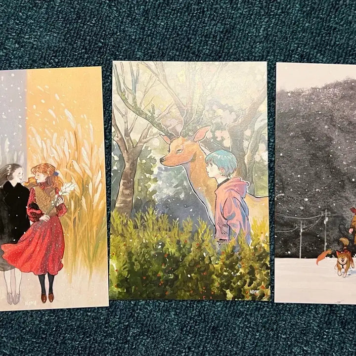 [BUNJANG] NOMA Illustration Postcard and Poster Bundle / 노마 NOMA 일러스트 엽서 포스터 일괄