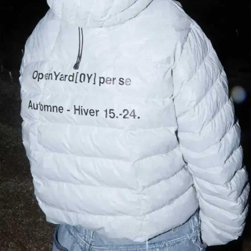 [BUNJANG] OY Openyard Glossy Lightweight Padded Jacket Light Gray / [L] 오와이 OY 오픈야드 글로시 경량패딩 라이트 그레이