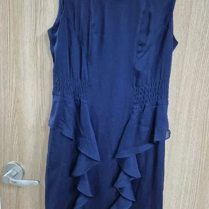 [BUNJANG] 2me Navy Frill Sleeveless Dress / 2me 네이비 프릴 민소매 원피스