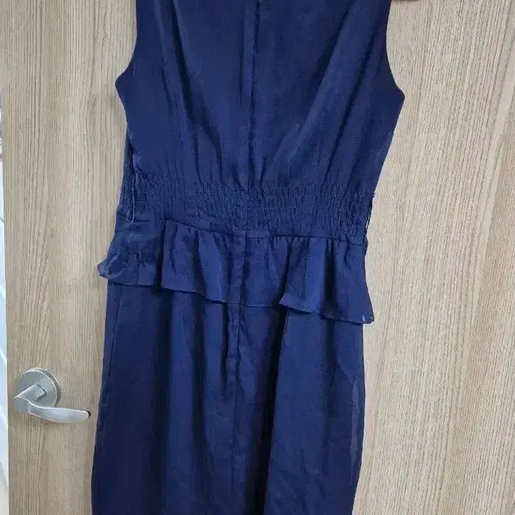 [BUNJANG] 2me Navy Frill Sleeveless Dress / 2me 네이비 프릴 민소매 원피스