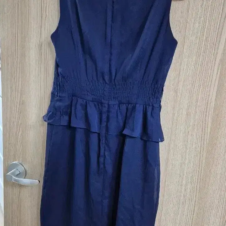 [BUNJANG] 2me Navy Frill Sleeveless Dress / 2me 네이비 프릴 민소매 원피스