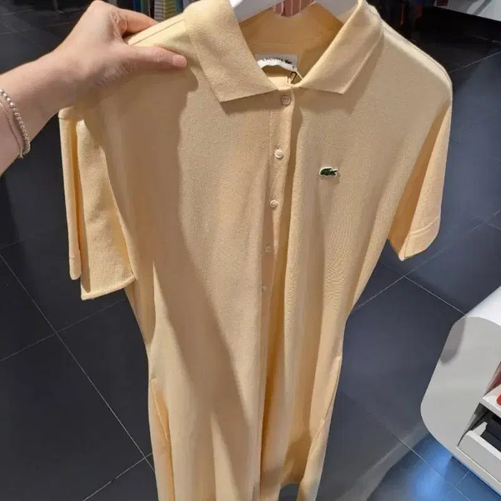[SOLD OUT] 라코스테 옐로우 셔츠 원피스