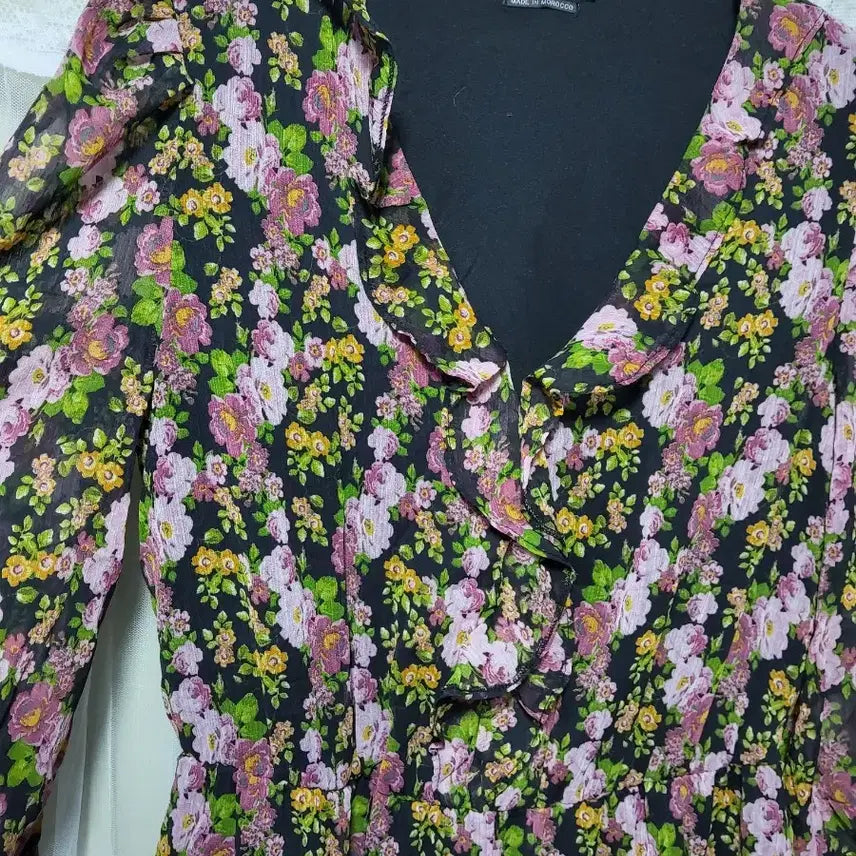 [BUNJANG] Reneyvon Floral Pattern Mini Dress / 레니본Reserved 플라워 패턴 캉캉 미니 원피스