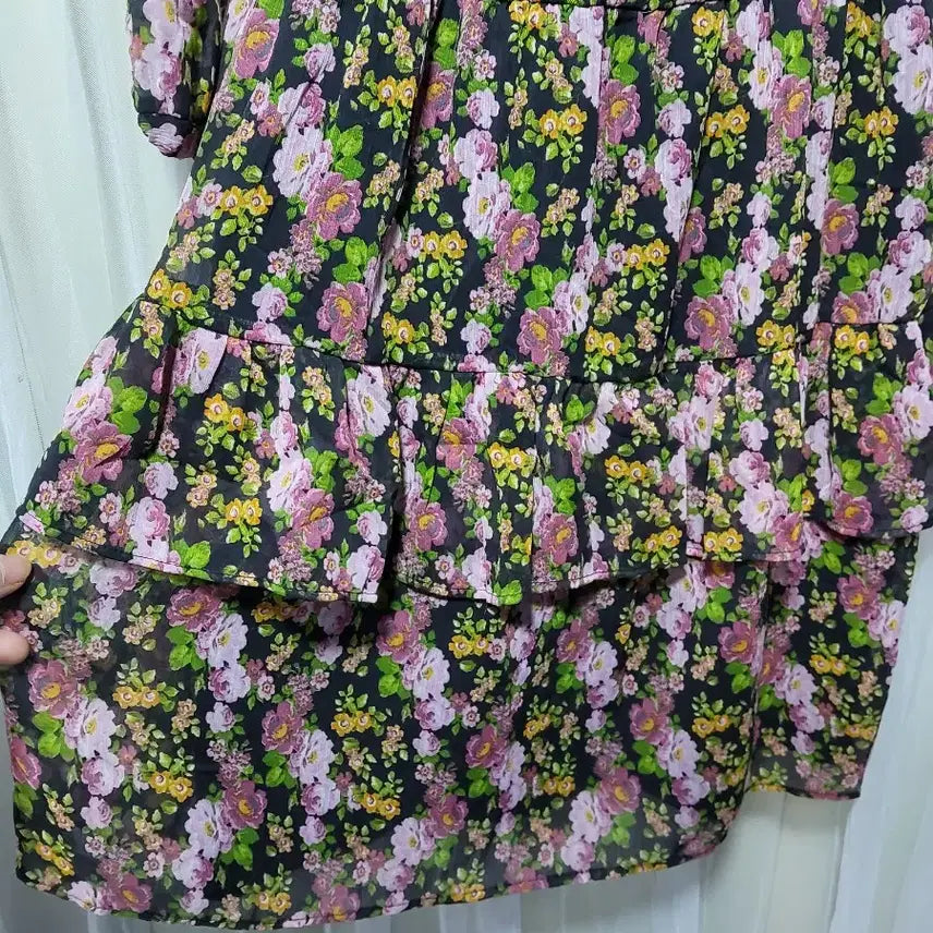 [BUNJANG] Reneyvon Floral Pattern Mini Dress / 레니본Reserved 플라워 패턴 캉캉 미니 원피스