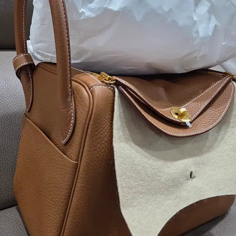 [BUNJANG] Hermes Lindy 30 Clemence Leather Handbag / 에르메스 린디백 30 클레망스 & 골드 가방