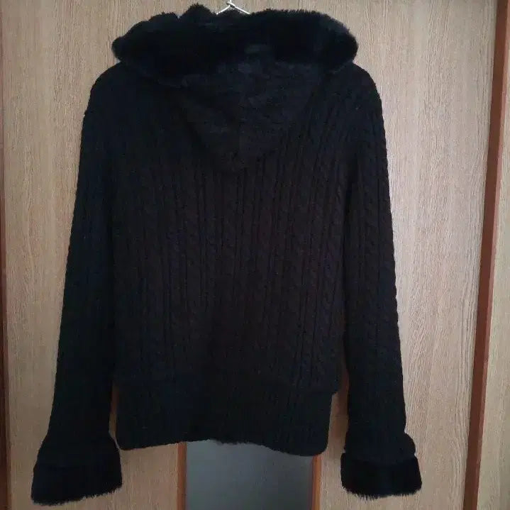 [BUNJANG] Cecil McBee Hooded Toggle Coat Vintage Jacket / 세실맥비 후드 퍼 떡볶이 니트 코트 빈티지자켓 히메갸루