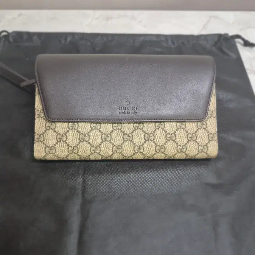 [BUNJANG] Gucci GG Supreme Clutch Bag Brown / 구찌 GG 수프림 클러치백 브라운