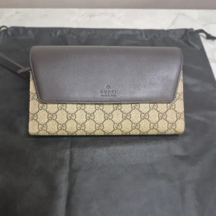[BUNJANG] Gucci GG Supreme Clutch Bag Brown / 구찌 GG 수프림 클러치백 브라운