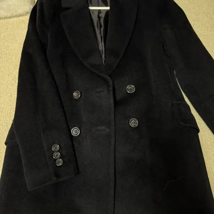 [BUNJANG] Jill Stuart Black Double Coat / 질스튜어트 블랙 더블 코트