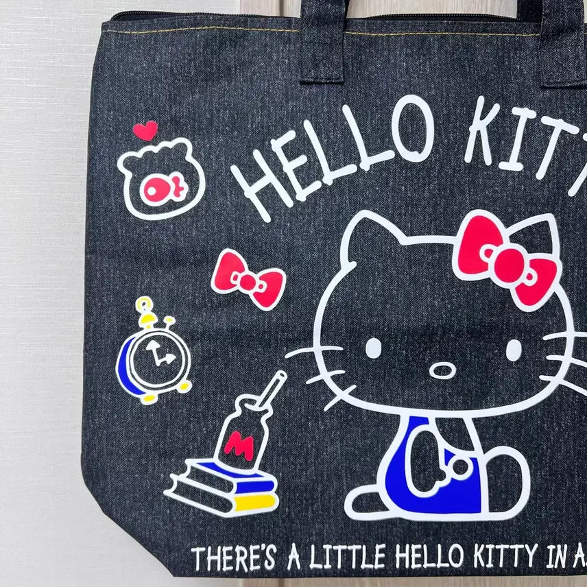 [BUNJANG] Hello Kitty Denim Tote Bag / 고전 헬로키티 토트백