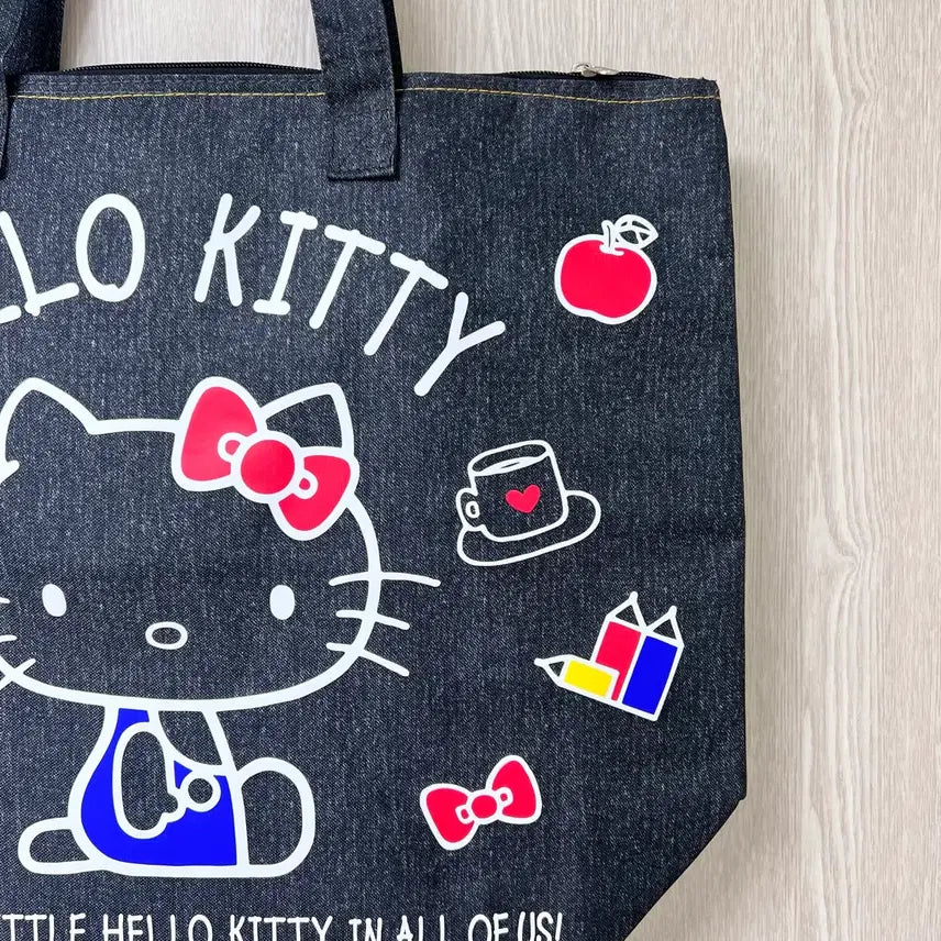 [BUNJANG] Hello Kitty Denim Tote Bag / 고전 헬로키티 토트백