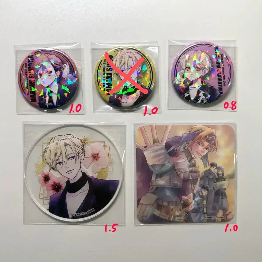 [BUNJANG] Ouran High School Host Club Cafe Merchandise Set / 오란고교 호스트부 카페 캔뱃지 아크릴 코스터 (하루히,타마키)