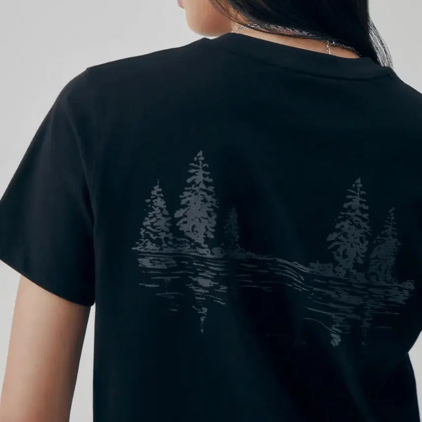 [BUNJANG] Trimming Bird Short Sleeve T-shirt / 트리밍버드 반팔 Reflection Graphic Crop T-Shirt