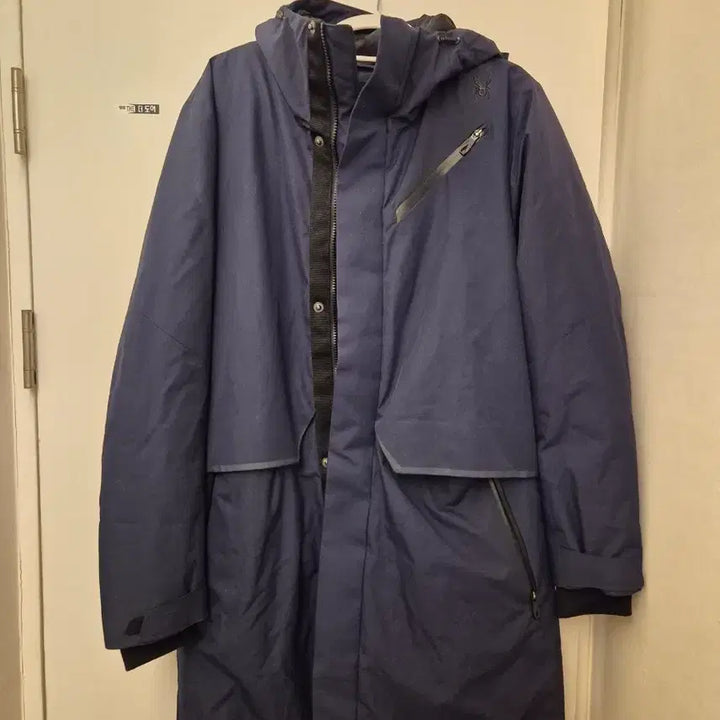 [BUNJANG] Spider Navy Long Padded Jumper / 스파이더 네이비 롱 패딩 점퍼
