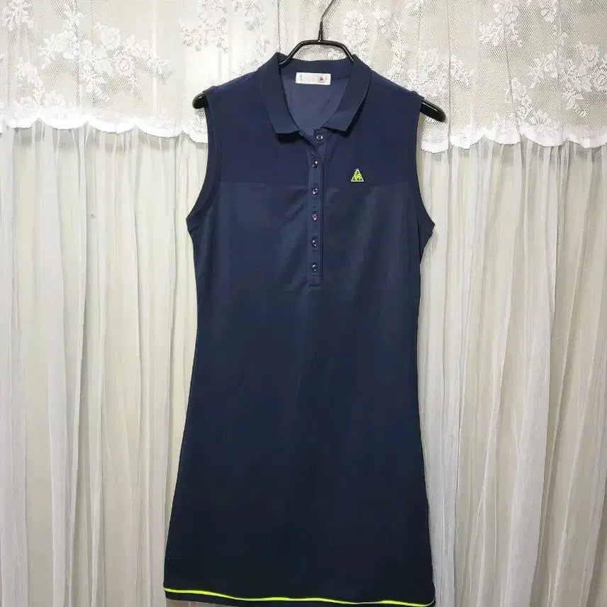 [BUNJANG] Le Coq Golf Navy Sleeveless Dress / 르꼬끄 골프 네이비 민소매 원피스