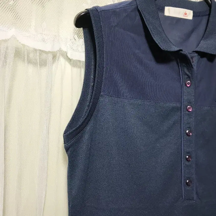 [BUNJANG] Le Coq Golf Navy Sleeveless Dress / 르꼬끄 골프 네이비 민소매 원피스