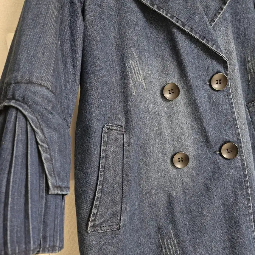 [BUNJANG] Satin Denim Coat / 샤틴 satin 데님 코트