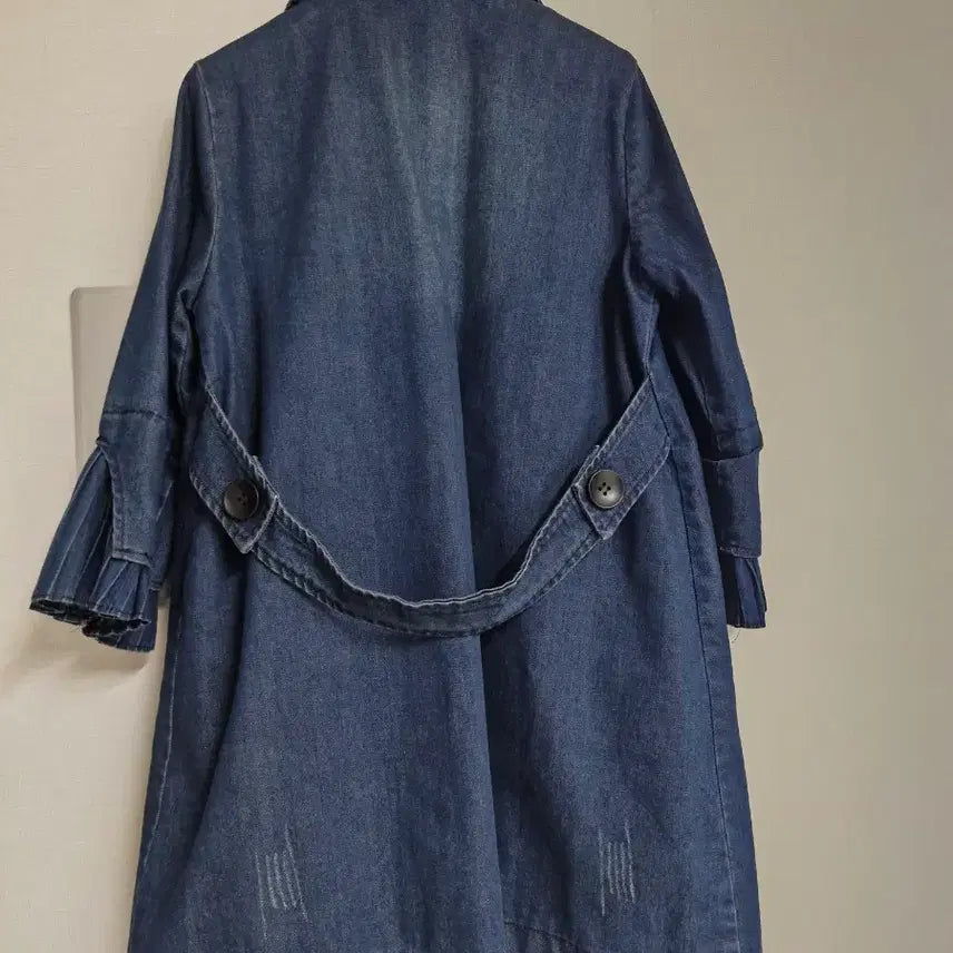 [BUNJANG] Satin Denim Coat / 샤틴 satin 데님 코트