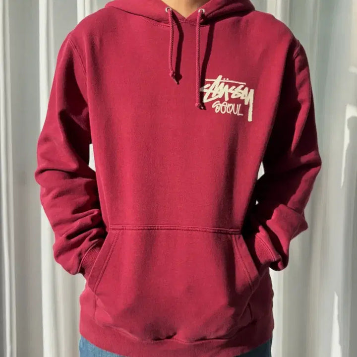 [SOLD OUT] [L]스투시 STUSSY 일본판 SEOUL 버건디 후드티