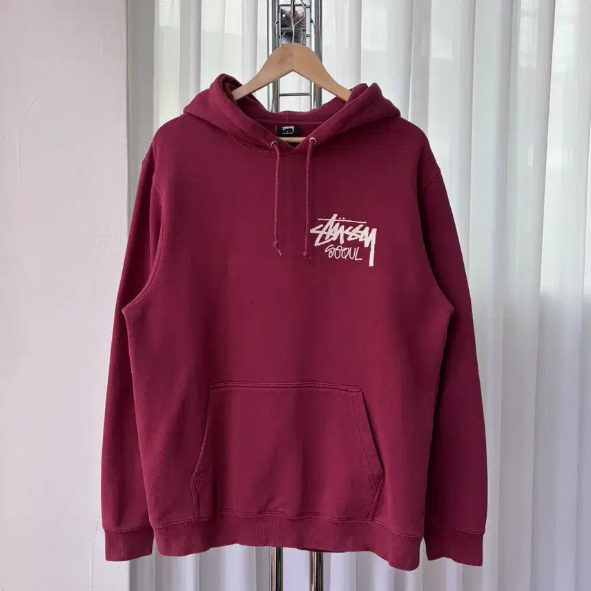 [SOLD OUT] [L]스투시 STUSSY 일본판 SEOUL 버건디 후드티