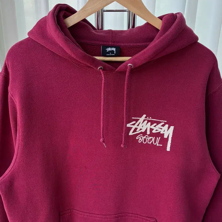 [SOLD OUT] [L]스투시 STUSSY 일본판 SEOUL 버건디 후드티