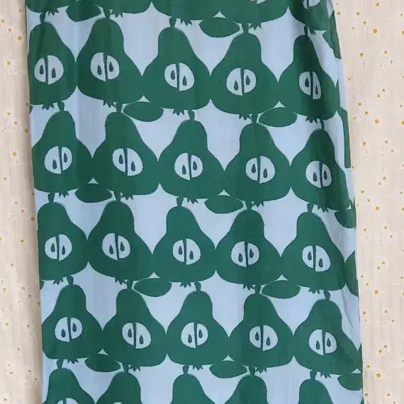 [BUNJANG] Linen Teal Boat Pattern Long Dress / 린넨 청록색 배 패턴 롱 원피스 (55~날씬66)