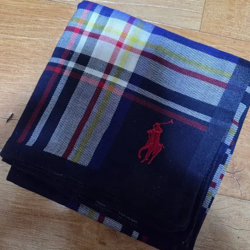 [BUNJANG] Polo Ralph Lauren Check Handkerchief - Navy / 폴로 체크 손수건 남색