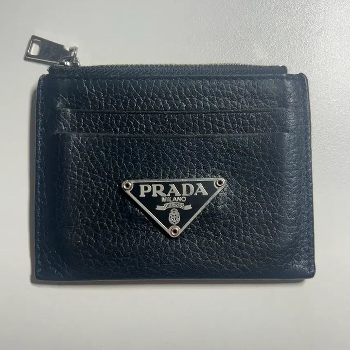[BUNJANG] Prada Black Leather Card Wallet / 프라다 블랙 가죽 카드지갑 반지갑