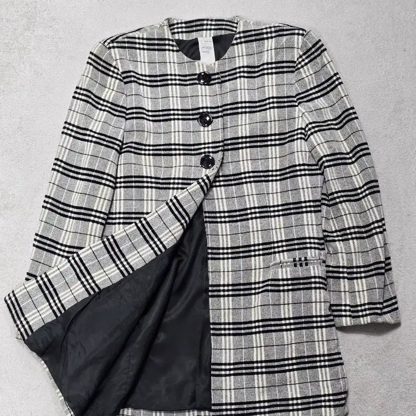 [BUNJANG] Gianfranco Ferre Check Coat / Gianfranco Ferre 지안프랑코 페레 실크 혼방 체크 코트