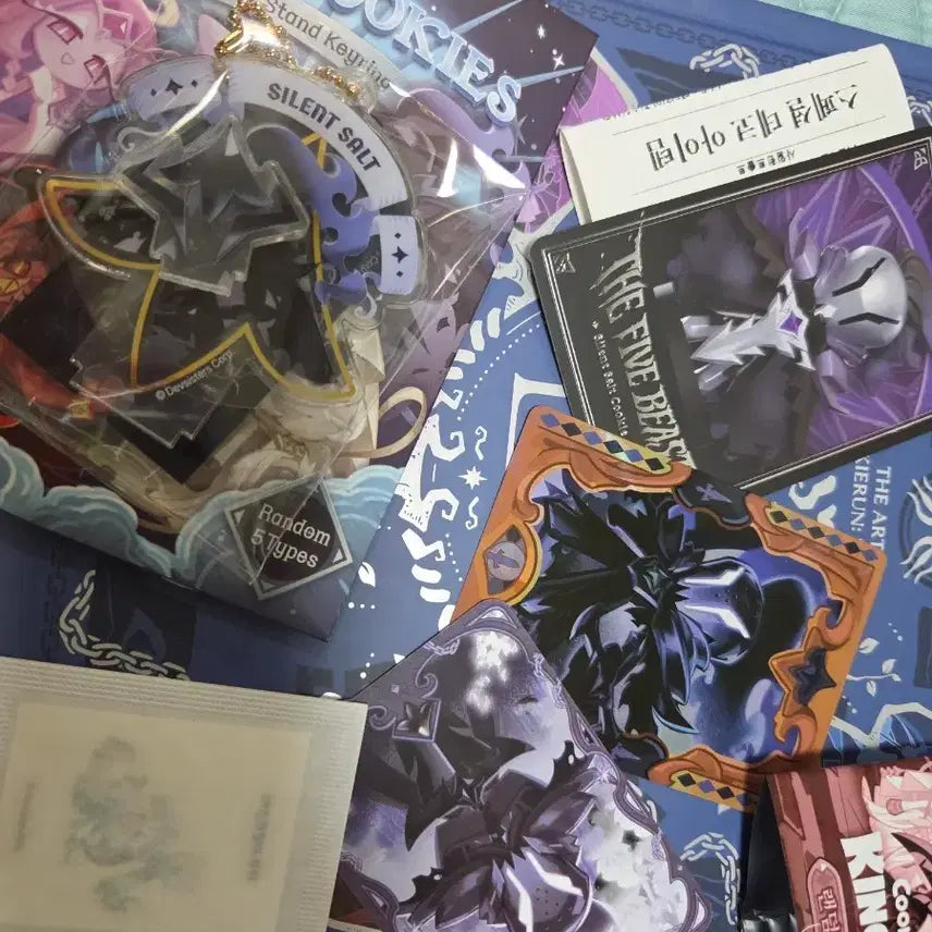 [BUNJANG] Cookie Run Silent Salt Acrylic Keyring &amp; Photocard Goods / 택포)쿠키런 사일런트솔트 아크릴 키링 굿즈 + 포토 카드